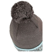 Gorro con pompón Dents Fair Isle Brim - Gris carbón/Azul