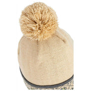Gorro con pompón Dents Fair Isle Brim - Beige Toffee/Gris Carbón