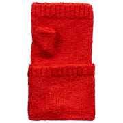 Calentadores de muñeca de punto sin dedos Dents - Rojo baya