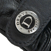 Dents Geneva Watch Keyhole Leather Driving Gloves - Black