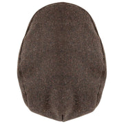 Gorra plana Dents Grafham Herringbone Tweed - Marrón chocolate