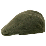 Gorra plana Dents Grafham Herringbone Tweed - Verde Bosque