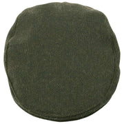 Gorra plana Dents Grafham Herringbone Tweed - Verde Bosque