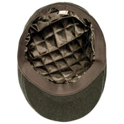 Gorra plana Dents Grafham Herringbone Tweed - Verde Bosque