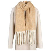 Bufanda tipo manta de espiga Dents - Toffee Beige