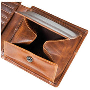 Cartera plegable Dents Itchen Coin - Marrón coñac