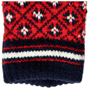 Guantes de punto Dents Jacquard Fair Isle - Rojo baya/Azul marino