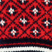 Guantes de punto Dents Jacquard Fair Isle - Rojo baya/Azul marino