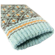 Guantes de punto Dents Jacquard Fair Isle - Gris carbón/Azul
