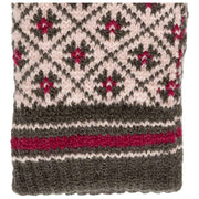 Guantes de punto Dents Jacquard Fair Isle - Rosa/Gris carbón