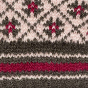 Guantes de punto Dents Jacquard Fair Isle - Rosa/Gris carbón