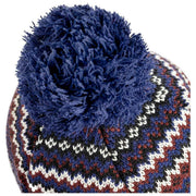 Gorro con pompón Dents Jacquard Fair Isle - Azul marino/Blanco/Marrón