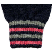 Guantes con puños de punto a rayas Dents - Azul marino