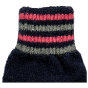 Guantes con puños de punto a rayas Dents - Azul marino