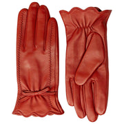 Guantes de cuero con pantalla táctil Dents Mosie - Rojo baya