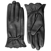 Guantes de cuero con pantalla táctil Dents Mosie - Negro