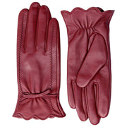 Guantes de cuero con pantalla táctil Dents Mosie - Shiraz Borgoña