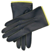 Dents Mottram Heritage Cashmere Lined Leather Gloves - Navy/Apple Green