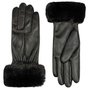 Guantes de cuero con pantalla táctil Dents Nieve - Negro