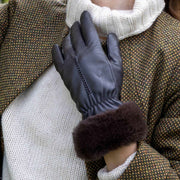 Guantes de piel con pantalla táctil Dents Nieve - Mocca Brown