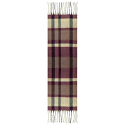 Bufanda tipo manta a cuadros Dents - Damson Borgoña/Beige