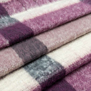 Bufanda tipo manta a cuadros Dents - Damson Borgoña/Beige
