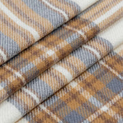 Bufanda a cuadros lisa Dents - Blanco marfil/Beige camello