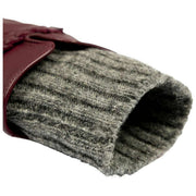 Guantes de cuero con pantalla táctil Dents Renee - Damson Borgoña/Gris carbón