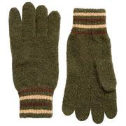 Guantes de punto acanalado Dents Salcombe - Verde oliva