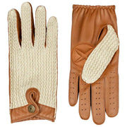 Guantes de conducción de cuero The Suited Racer Hatcher de Dents - Cognac Tan