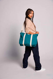 Hindbag Cesar Bolso Tote Pequeño - Azul Pavo Real