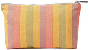 Bolsa mediana de lona de algodón Maida Vale de Roka - Rayas multicolores descoloridas