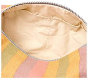 Neceser pequeño de lona de algodón de Roka Mayfair - Faded Multi Stripe