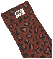 Calcetines Roka Wimbledon Crew - Mini Leopardo Marrón