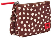 Cartera pequeña Roka Carnaby de lona reciclada - Mancha marrón