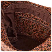 Roka Hoxton Bolso de hombro grande de lona de algodón - Mini Leopard Brown