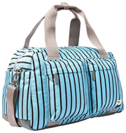 Bolso de viaje Roka Gatwick mediano de lona reciclada - Rayas azules