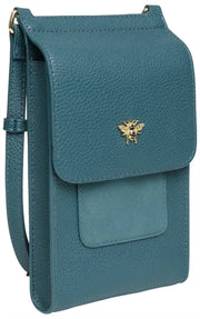 Bolso bandolera Bloomsbury mini de Alice Wheeler London - Azul verde azulado