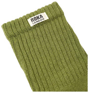 Calcetines Roka Windsor Solid Crew - Verde Aguacate