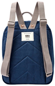 Mochila pequeña Roka Hampton de lona de algodón - Admiral Blue