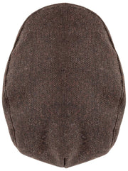 Gorra plana Dents Grafham Herringbone Tweed - Marrón chocolate