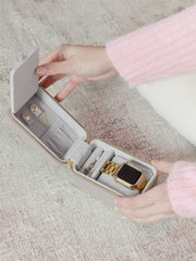 Caja para relojes y joyas de viaje Stackers - Taupe