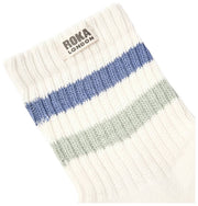Calcetines Roka Windsor Stripe Crew - Azul costero/niebla