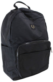 Fred Perry Mochila De Nylon Arrugado - Negro