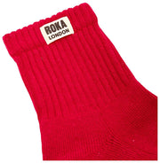 Calcetines Roka Windsor Solid Crew - Escarlata