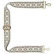 Correa para bolso Elie Beaumont - Diamante tejido color crema/azul marino