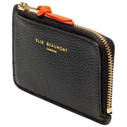 Tarjetero Elie Beaumont Coin - Negro/Naranja