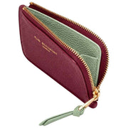 Tarjetero Elie Beaumont Coin - Rojo vino/Verde menta