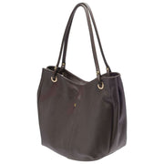 Bolso tote suave curvo Elie Beaumont - Marrón chocolate