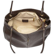 Bolso tote suave curvo Elie Beaumont - Marrón chocolate